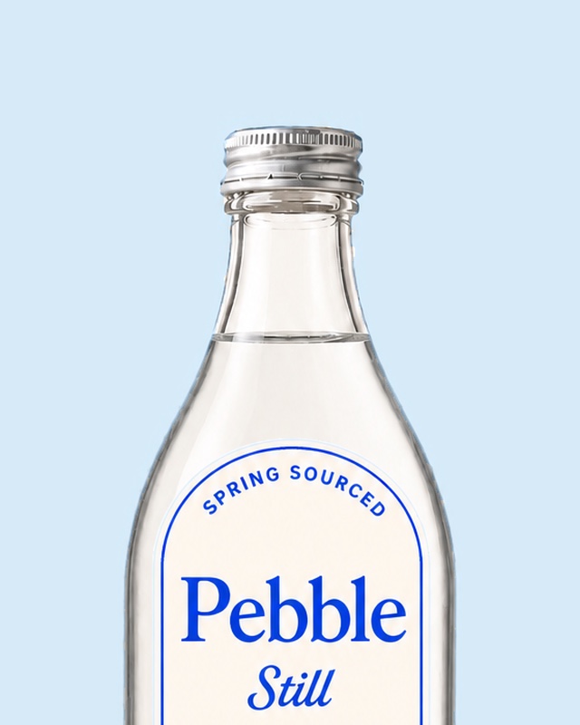 Pebble bottled in glass