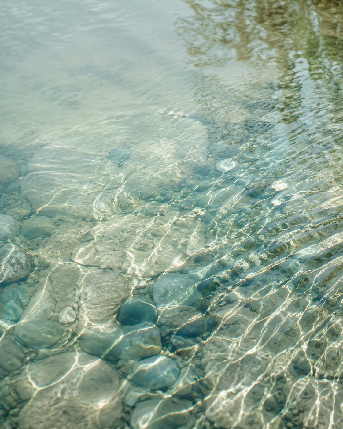 Clear filtered water